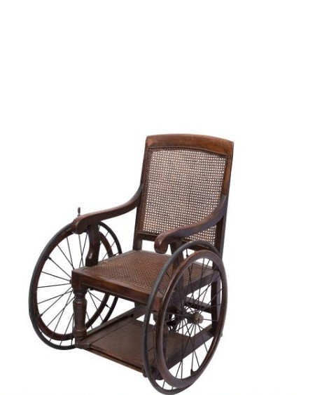 Period dark wood wheelchair